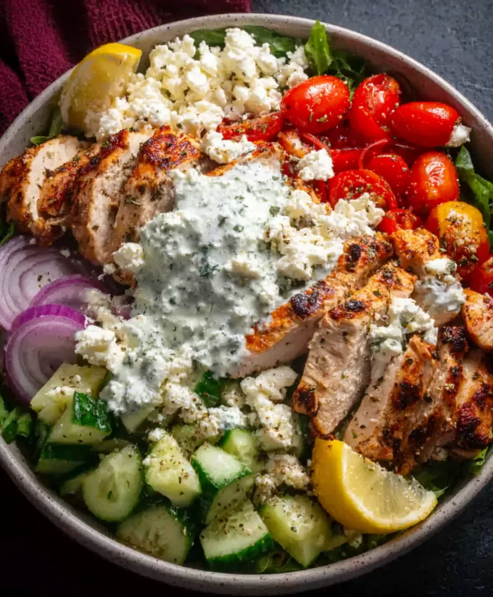 Easy Greek Chicken Bowls- Flavorful & Fresh Meal