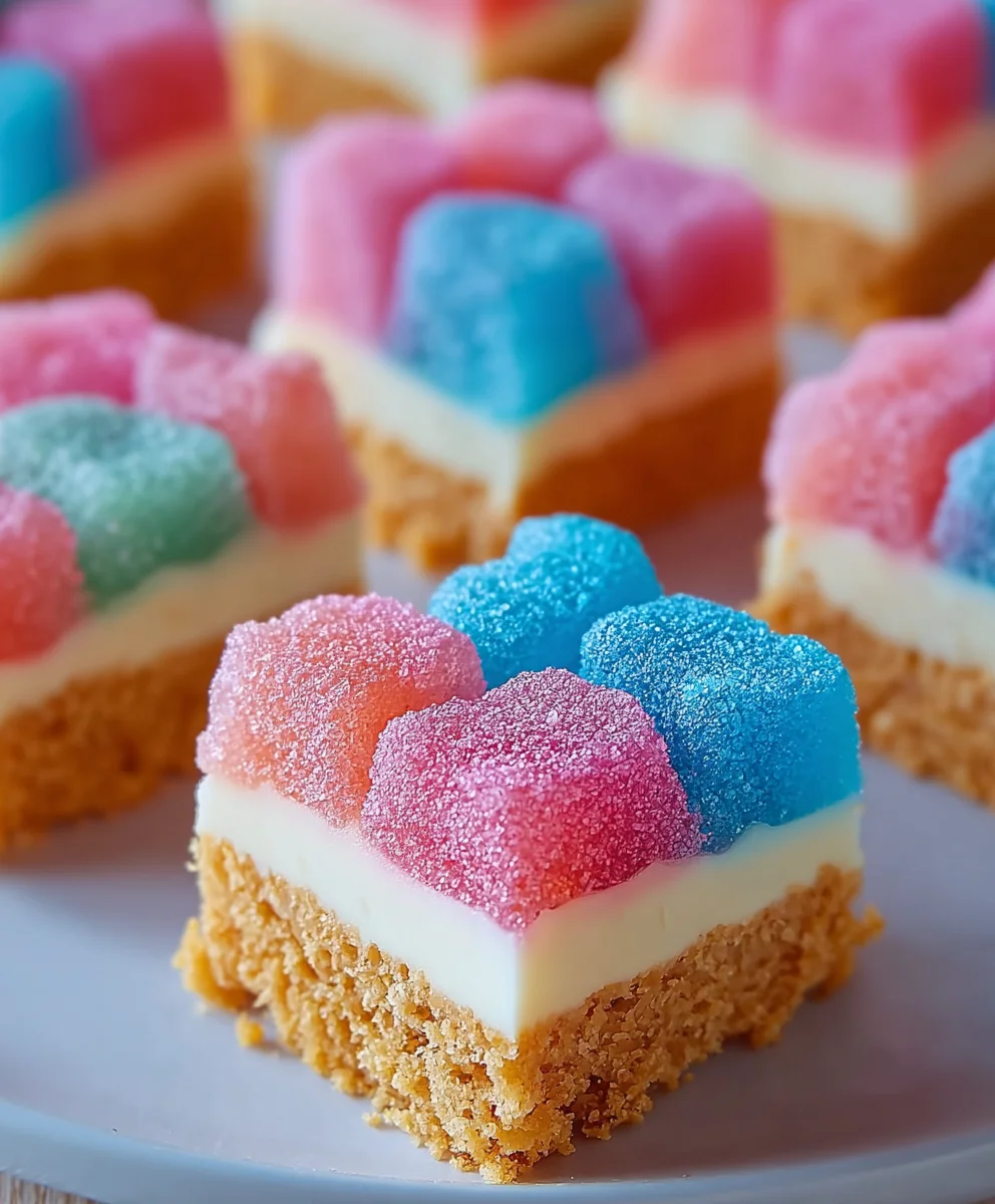 Gummy Cotton Candy Cheesecake Bites-Sweet Treat