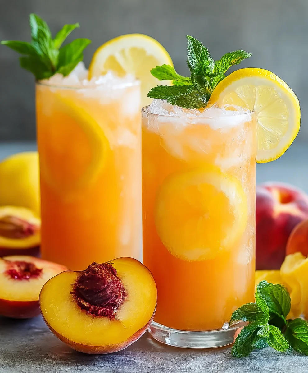 Refreshing Peach Lemonade - Sweet & Zesty Summer Drink
