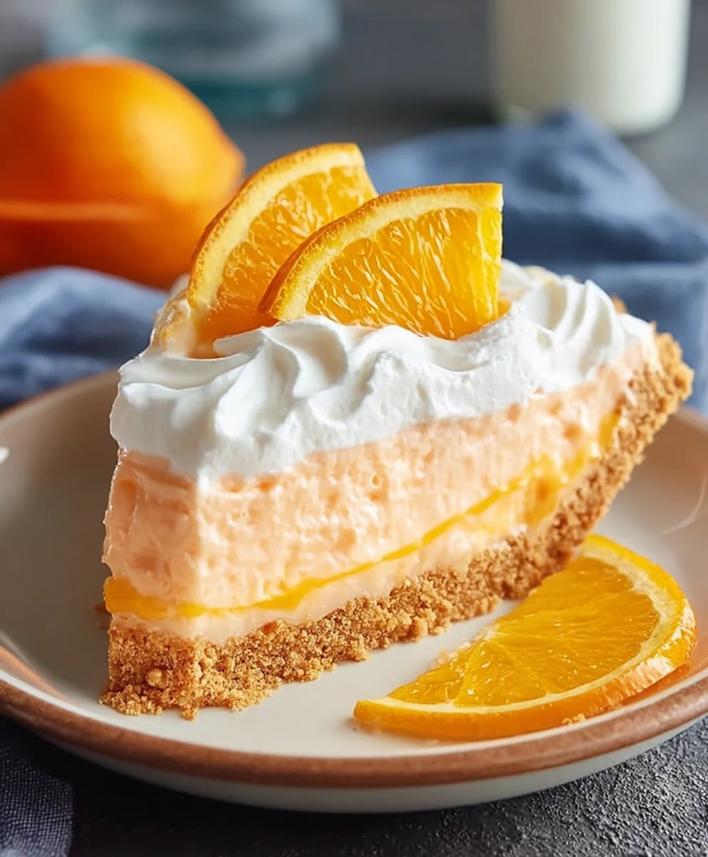 Easy Jello Creamsicle Pie Recipe - Refreshing Dessert