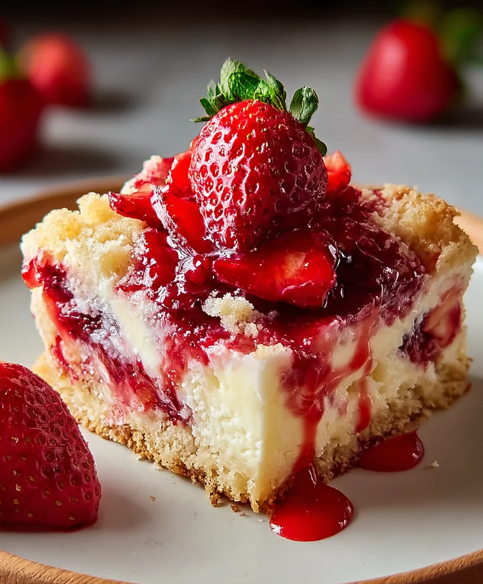 Easy Strawberry Cheesecake Dump Cake Recipe-Delicious Dessert