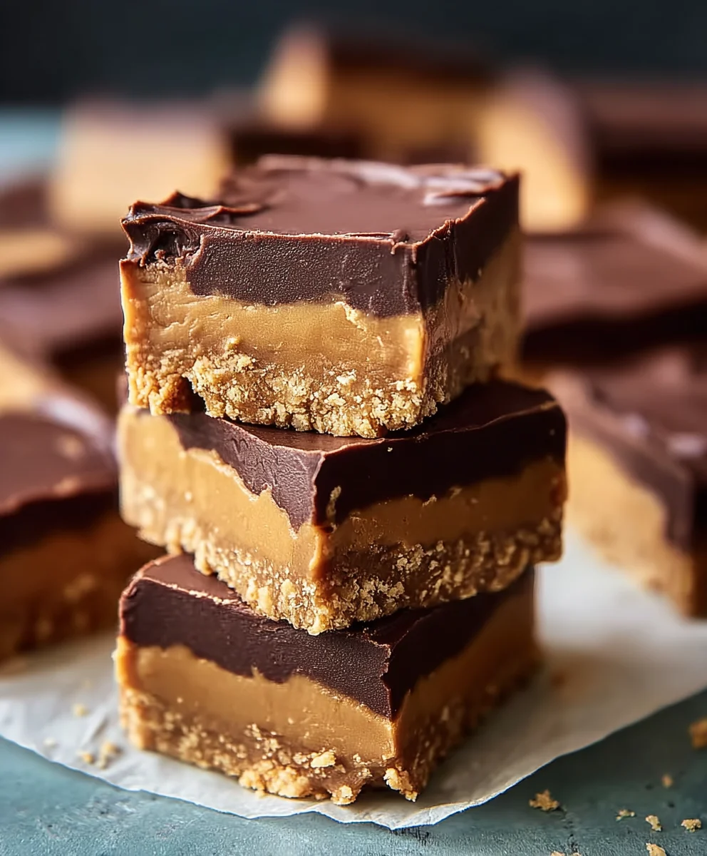 Chocolate Peanut Butter Bars - Easy Delicious Recipe