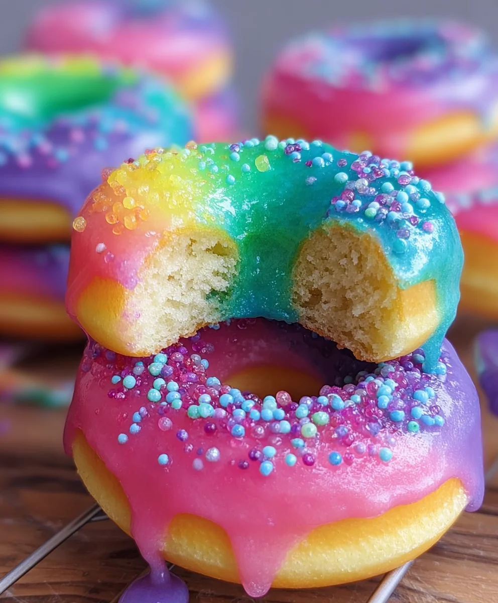 Rainbow Doughnuts- Deliciously Filled Treats