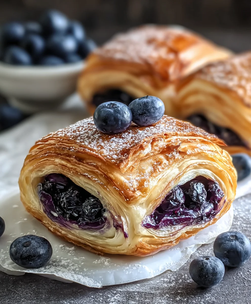 Blueberry Cream Cheese Puff Pastry Delight