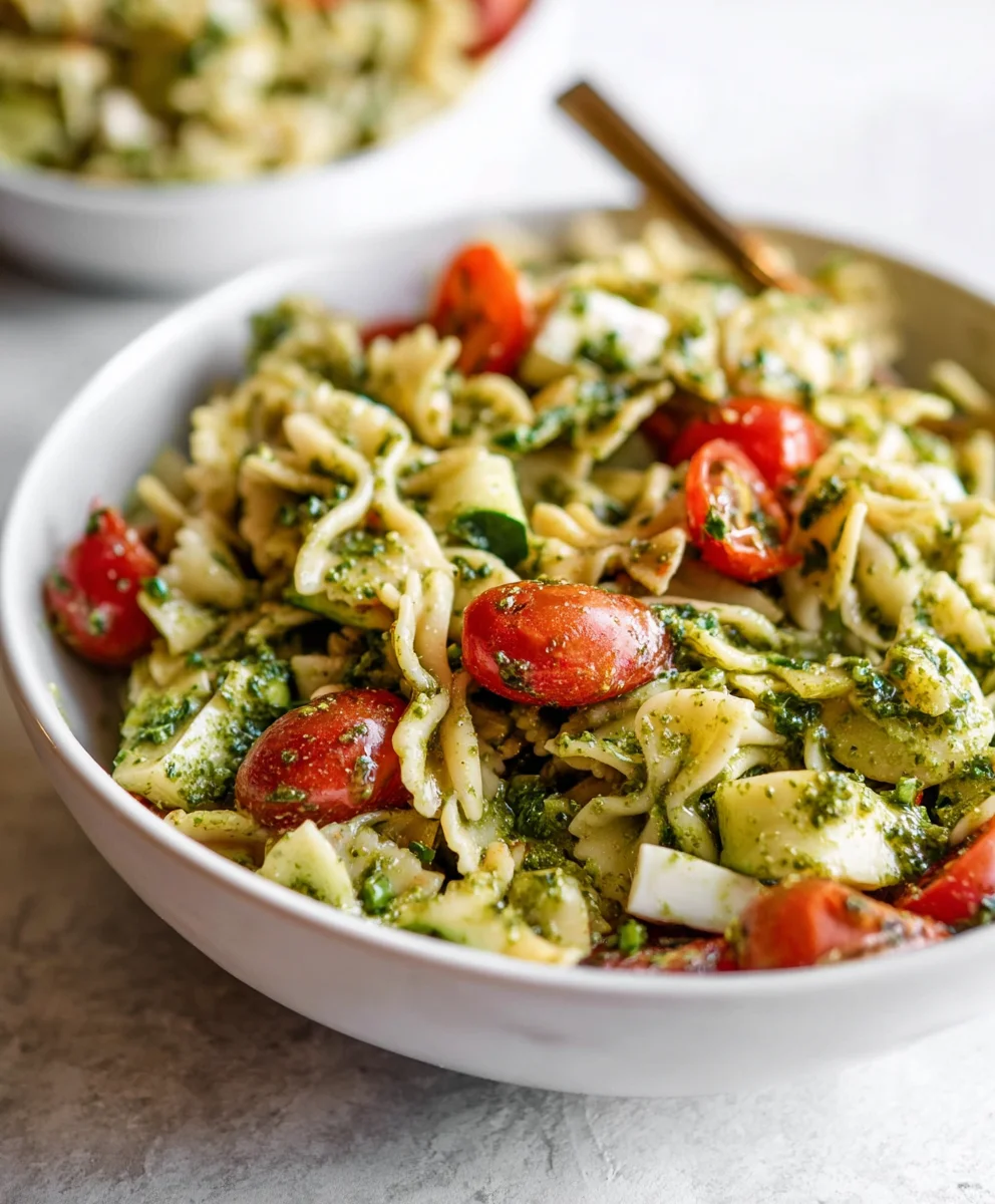 Easy Pesto Pasta Salad - Fresh & Delicious
