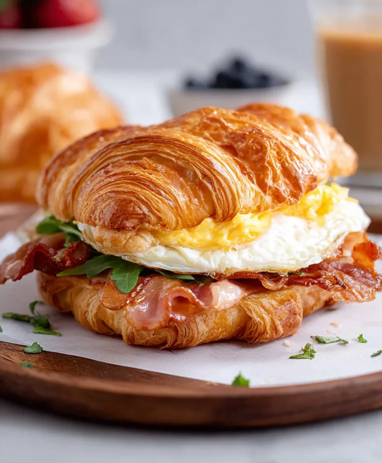 Easy Croissant Breakfast Sandwiches-Quick Delicious Meal