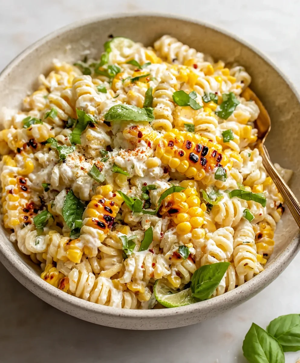 Creamy Street Corn Pasta Salad Recipe