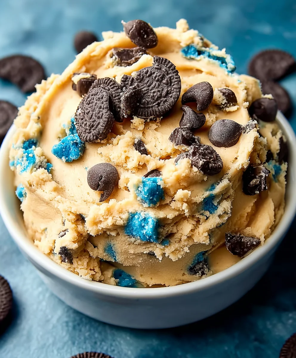 Cookie Monster Edible Cookie Dough Recipe