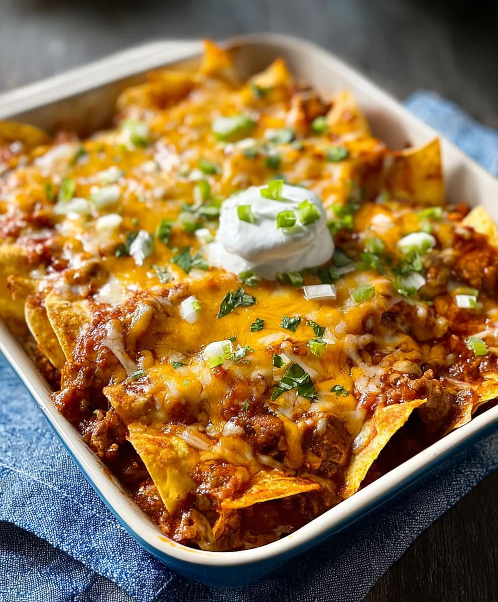 Easy Beef Tortilla Chip Enchiladas Recipe