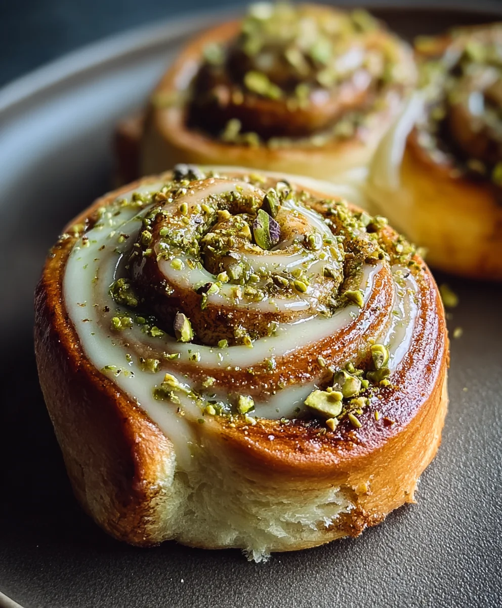 Small Batch Pistachio Cream Cinnamon Rolls-Easy Bake