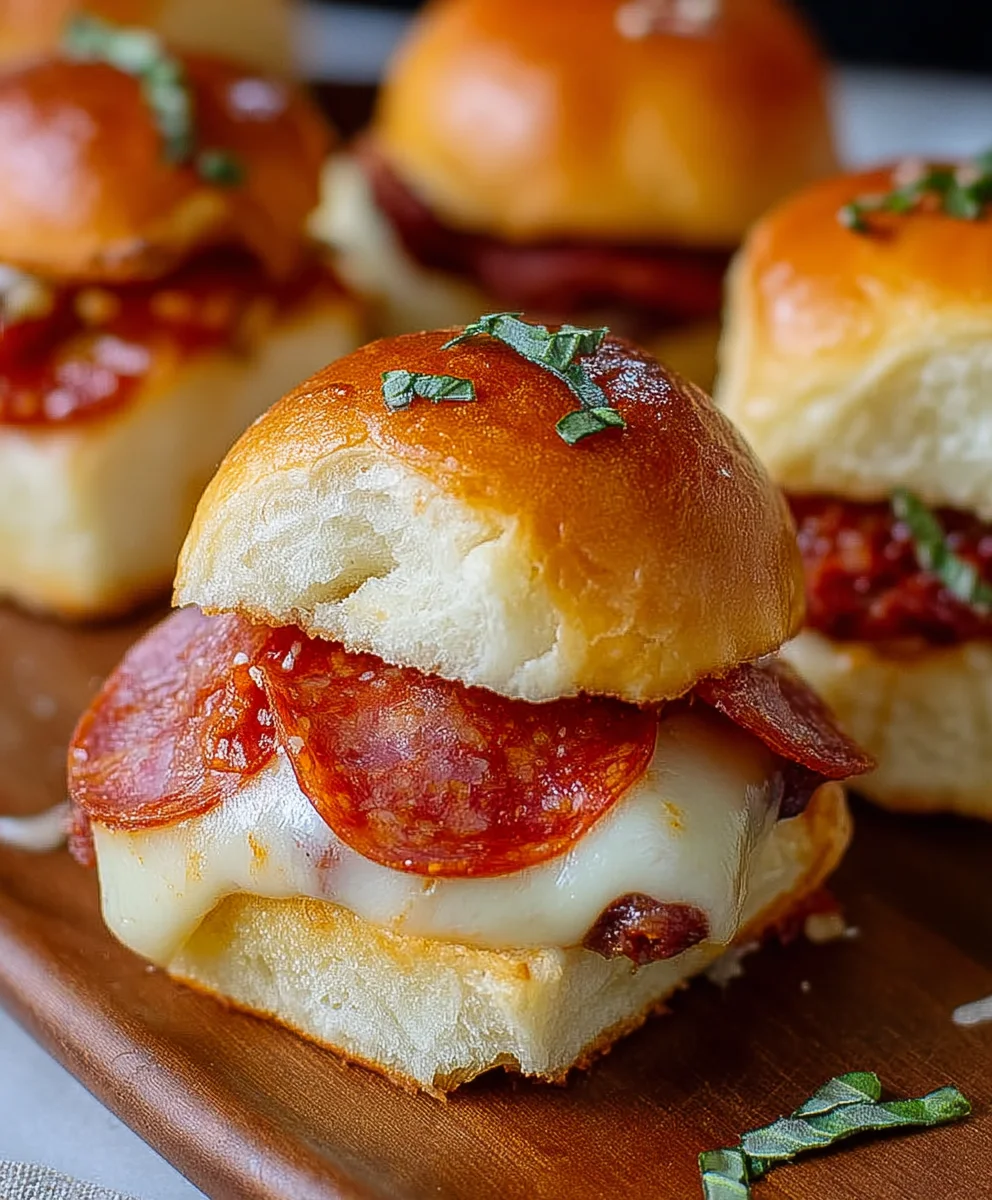 Beef Beef Pepperoni Pizza Sliders - Easy Appetizer Recipe
