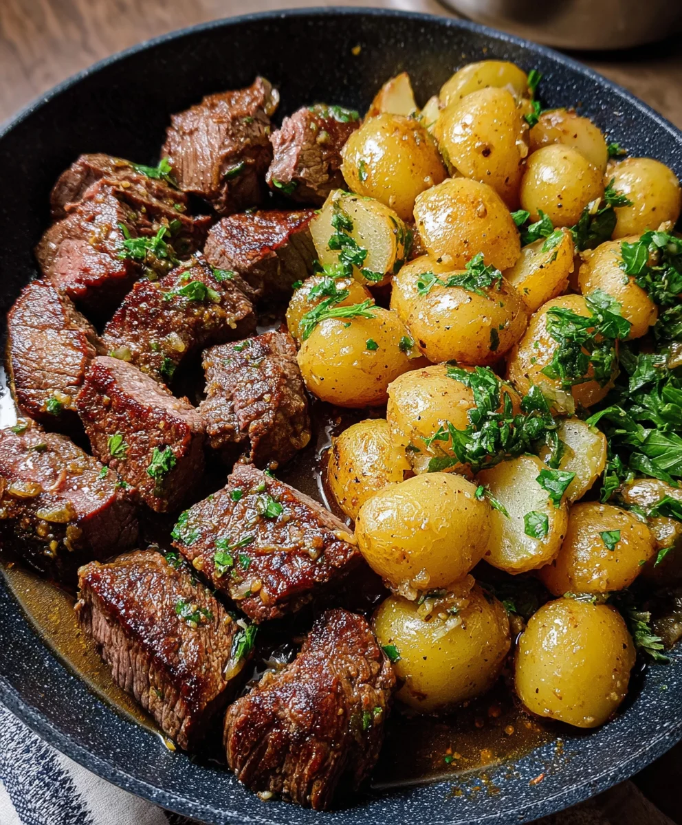 Garlic Butter Beef Steak and Potatoes Recipe