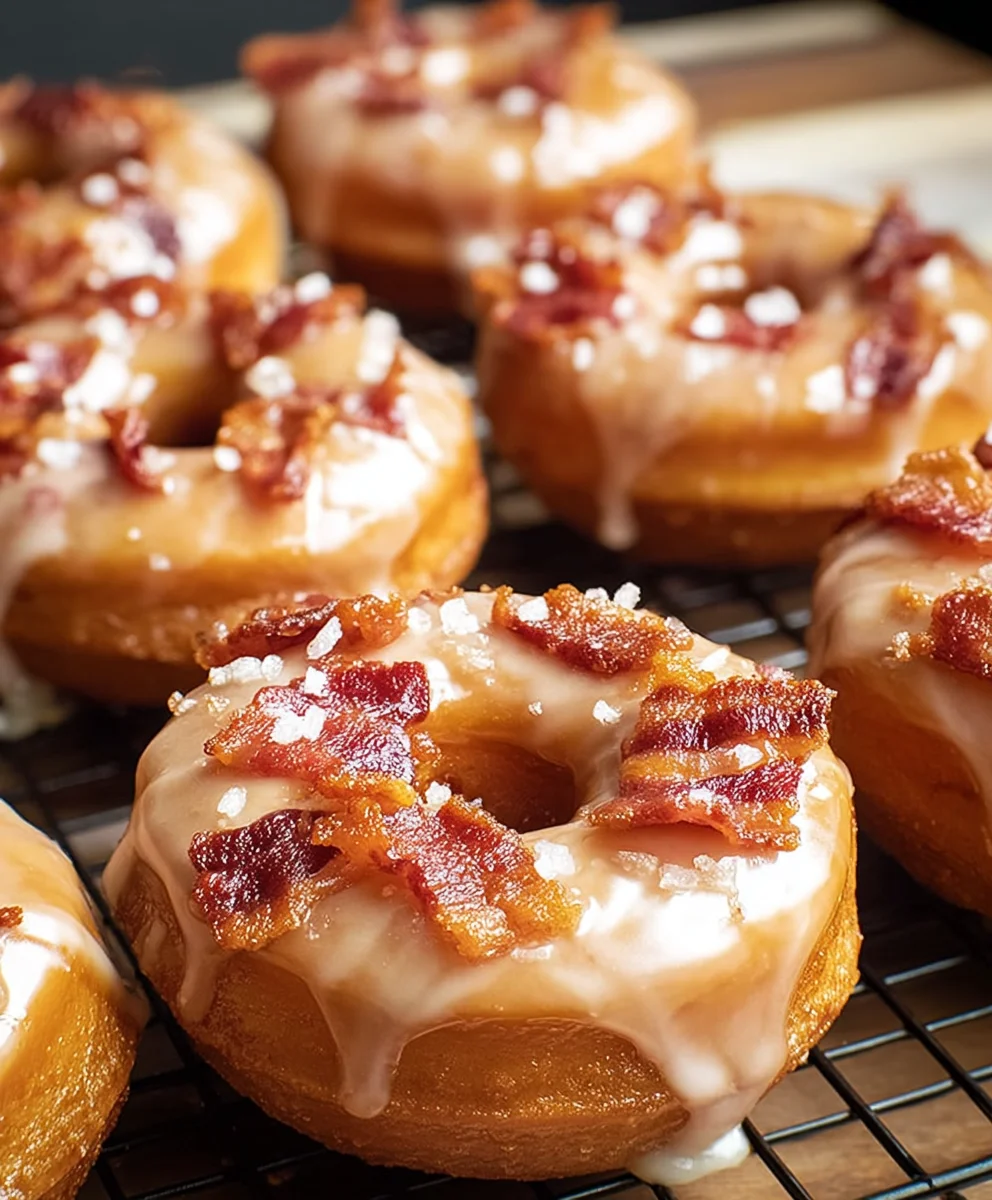 Maple Beef Beef Bacon Doughnuts-Sweet Savory Treat