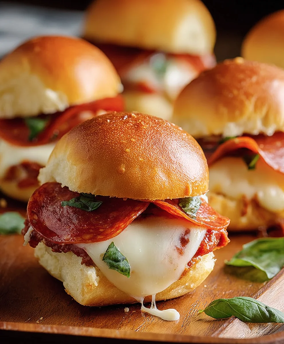 Beef Beef Pepperoni Pizza Sliders - Easy Appetizer Recipe