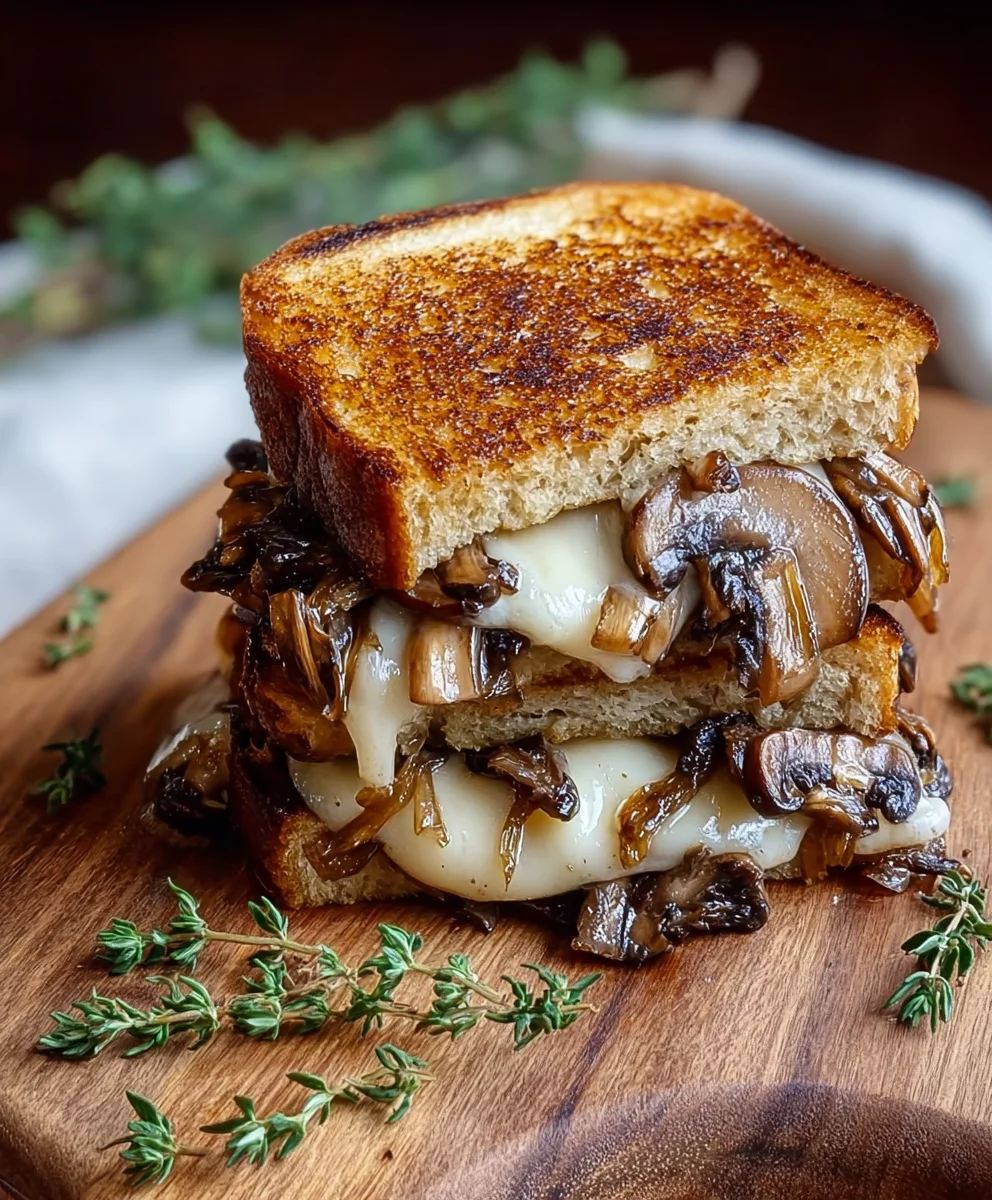 Caramelized Mushroom Grilled Cheese - Savory Comfort