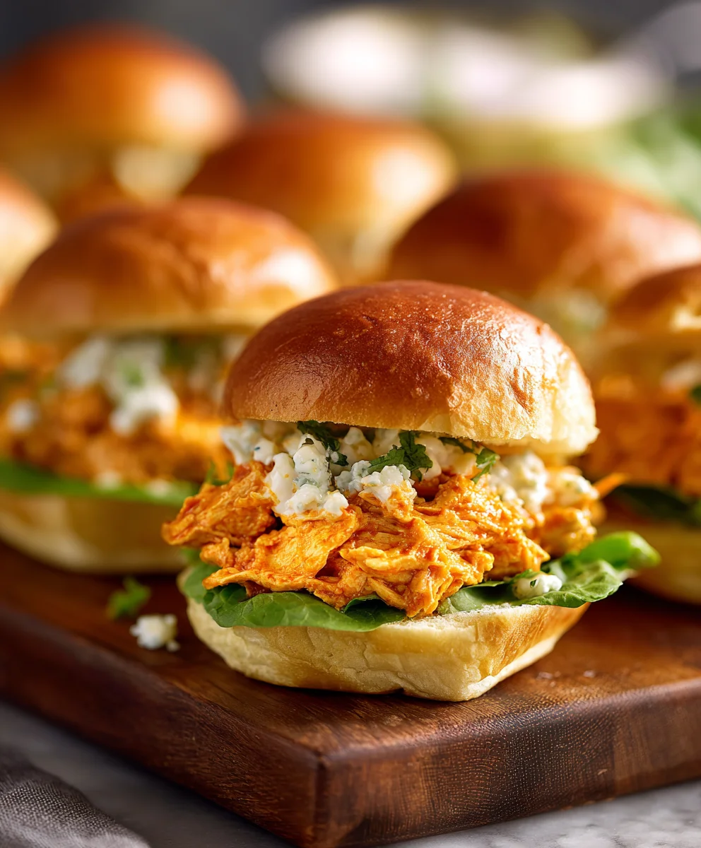 Spicy Buffalo Chicken Sliders- Quick & Easy Appetizer