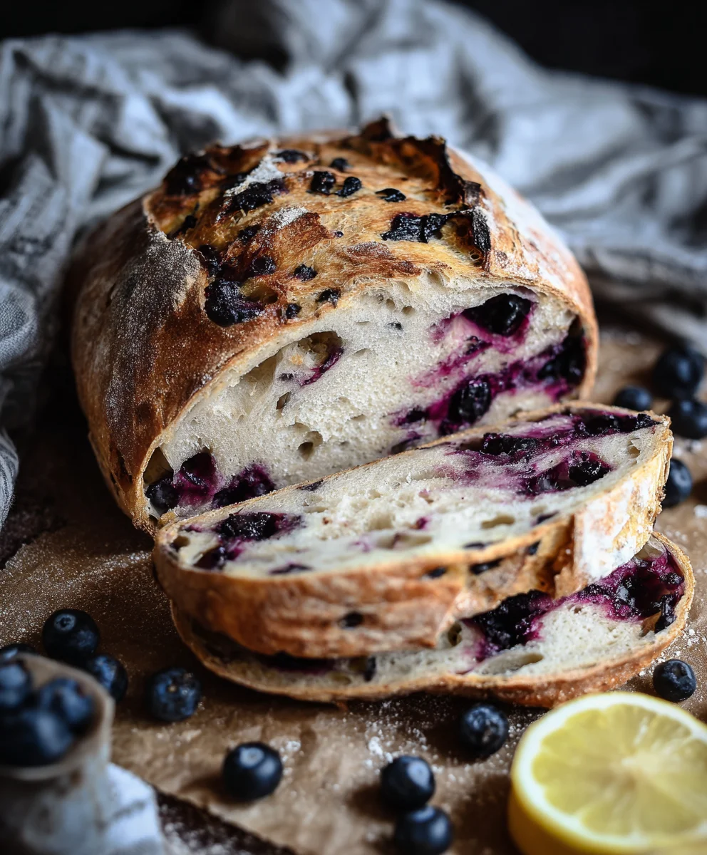 Lemon Blueberry Sourdough Bread Recipe-Easy Bake