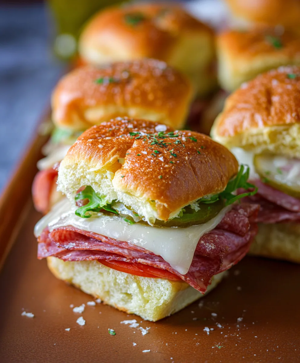 Hot Beef Sub Sliders- Easy Appetizer Recipe