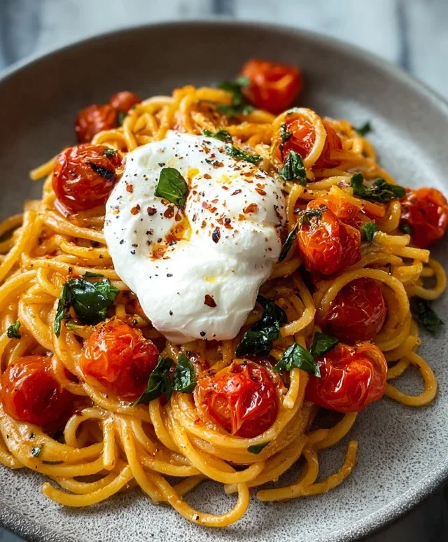Burst Tomato Burrata Pasta