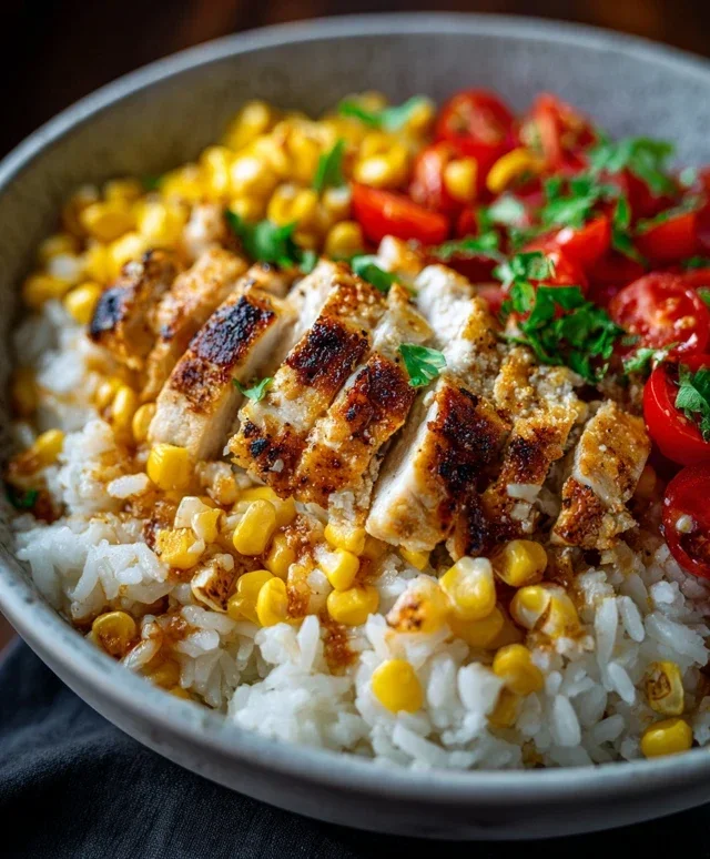 Street Corn Chicken Rice Bowl Recipe