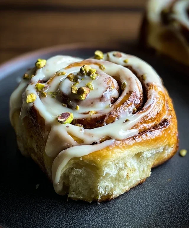 Small Batch Pistachio Cream Cinnamon Rolls