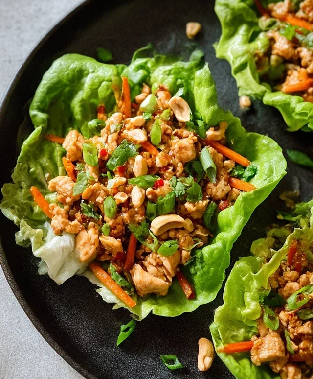 Thai Chicken Lettuce Wraps