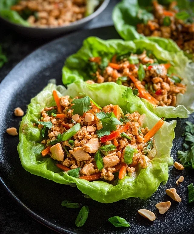 Thai Chicken Lettuce Wraps
