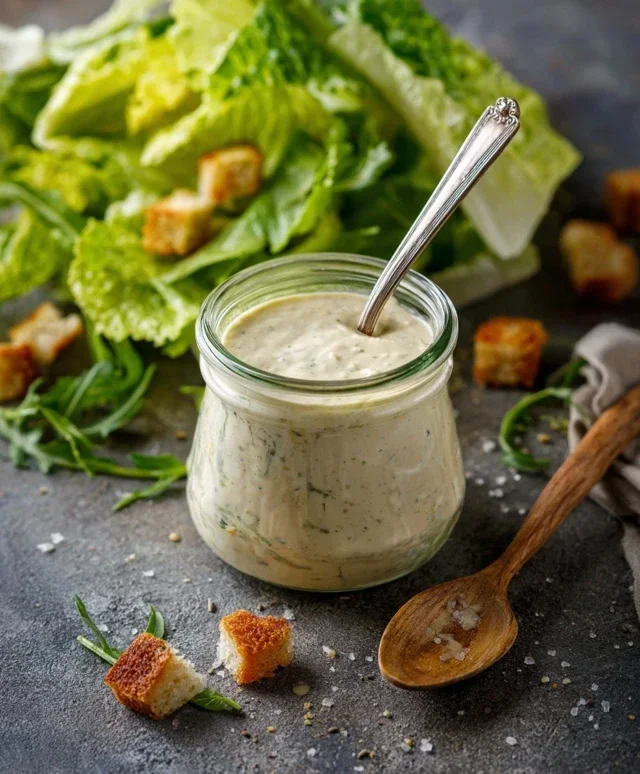 Caesar Salad Dressing (Classic, Creamy & 5 Minutes) 🥗