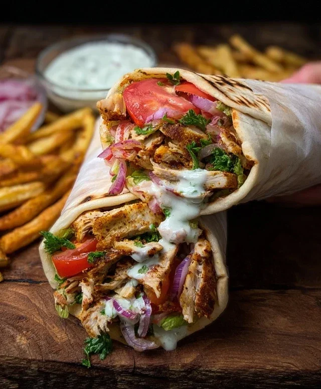 Chicken Shawarma with Garlic Sauce Recipe (Easy & Delicious)