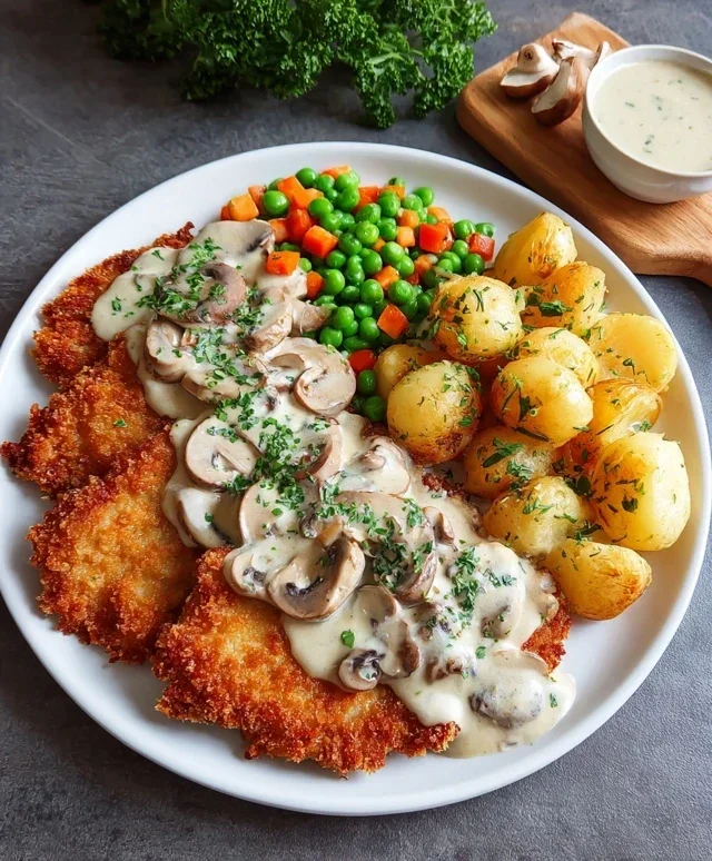 Rahmschnitzel Creamy Mushroom Schnitzel
