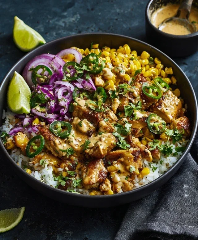 Street Corn Chicken Rice Bowl Recipe
