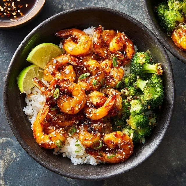 Honey Garlic Shrimp Bowls