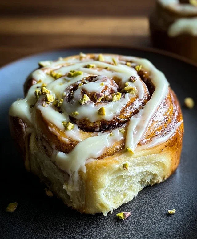 Small Batch Pistachio Cream Cinnamon Rolls