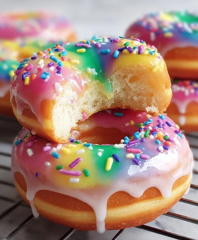Rainbow-Filled Doughnuts